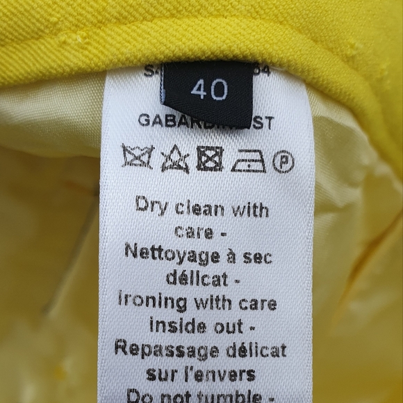 JOSEPH Gabardine Stretch Queen Cropped Trousers Yellow uk12 - Picture 10 of 16